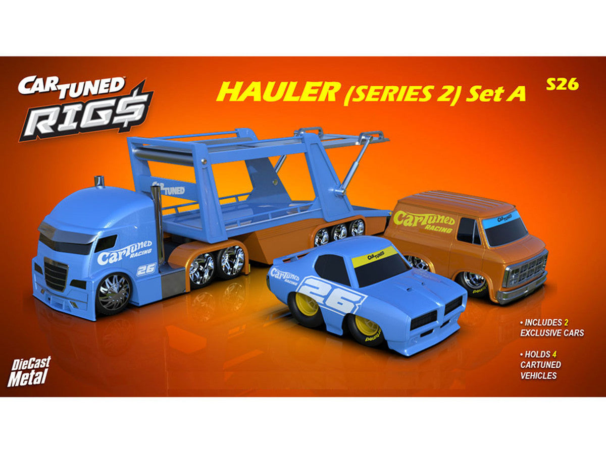 "Rigs Car Hauler" Series #2 Set of 3 pieces Diecast Model Cars by CarTuned Car Tuned