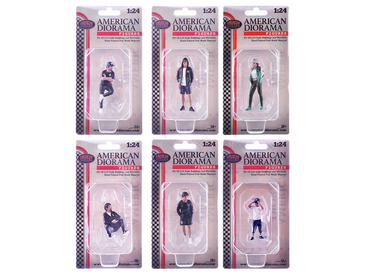 "LB Nation" 6 piece Figure Set for 1/24 Scale Models by American Diorama American Diorama