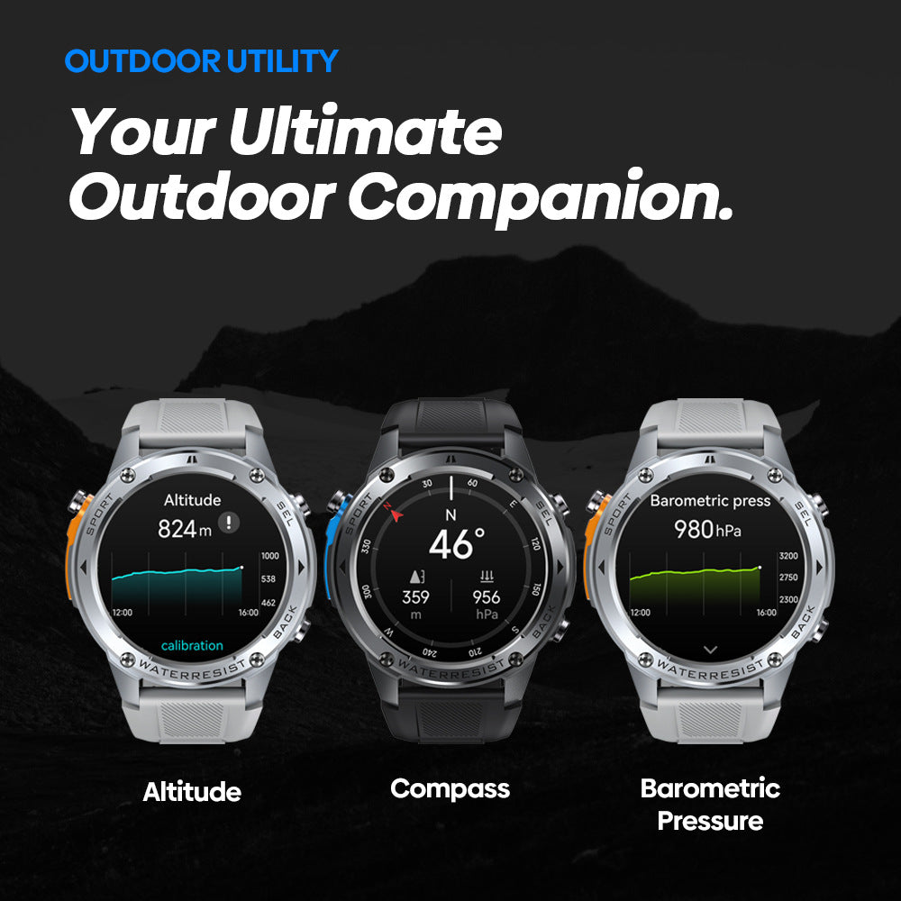 GPS Smart Watch Pressure Altimeter Bluetooth Calling Best YouTube Store