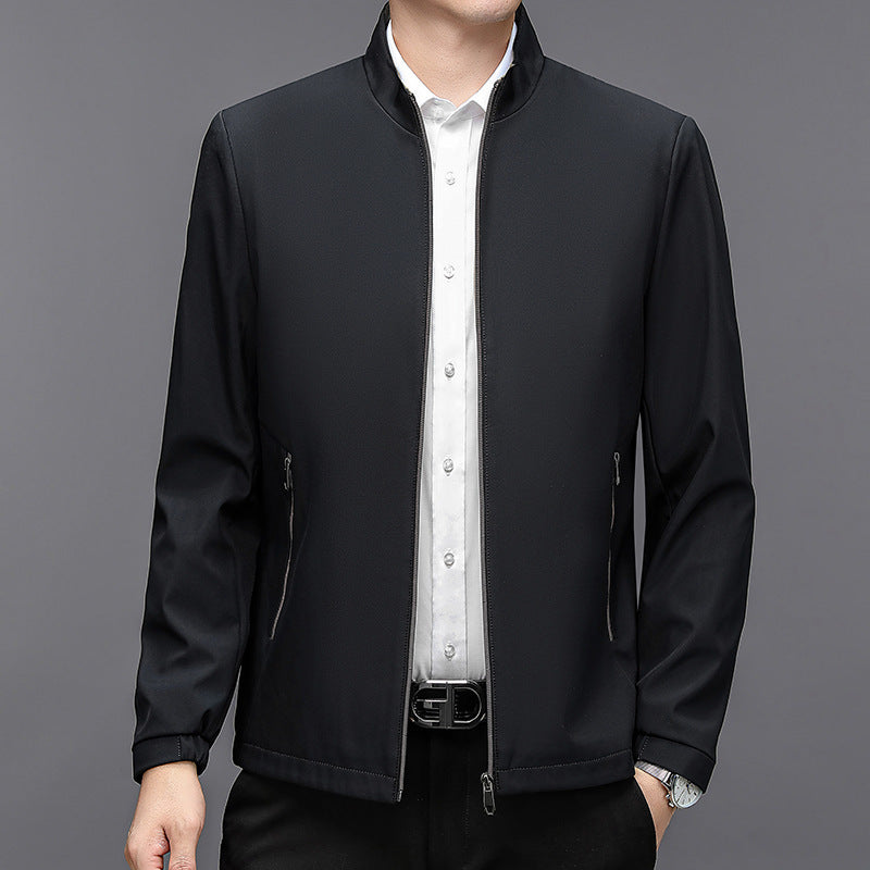 Stand Collar Middle-aged Men Casual Jacket LadyShow.Store