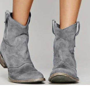 Square Heel Low Martin Boots LadyShow.Store