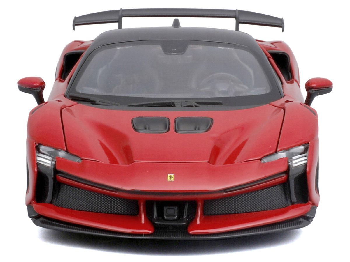 Ferrari SF90 XX Stradale Red with Black Top "Race and Play" Series 1/24 Diecast Model Car by Bburago Bburago