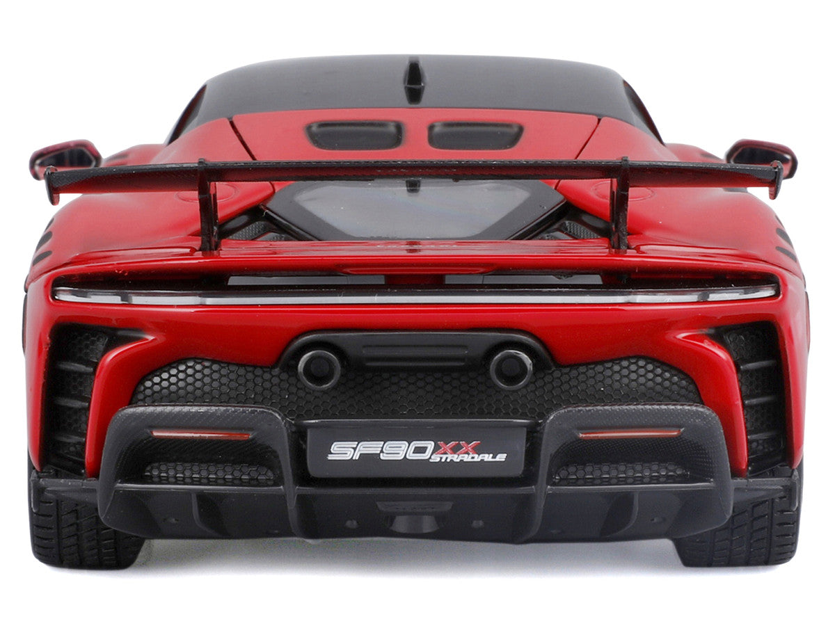 Ferrari SF90 XX Stradale Red with Black Top "Race and Play" Series 1/24 Diecast Model Car by Bburago Bburago
