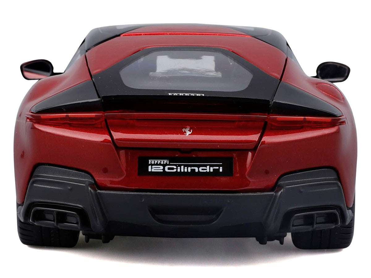 Ferrari 12Cilindri Red Metallic with Black Top "Race + Play" Series 1/24 Diecast Model Car by Bburago Bburago