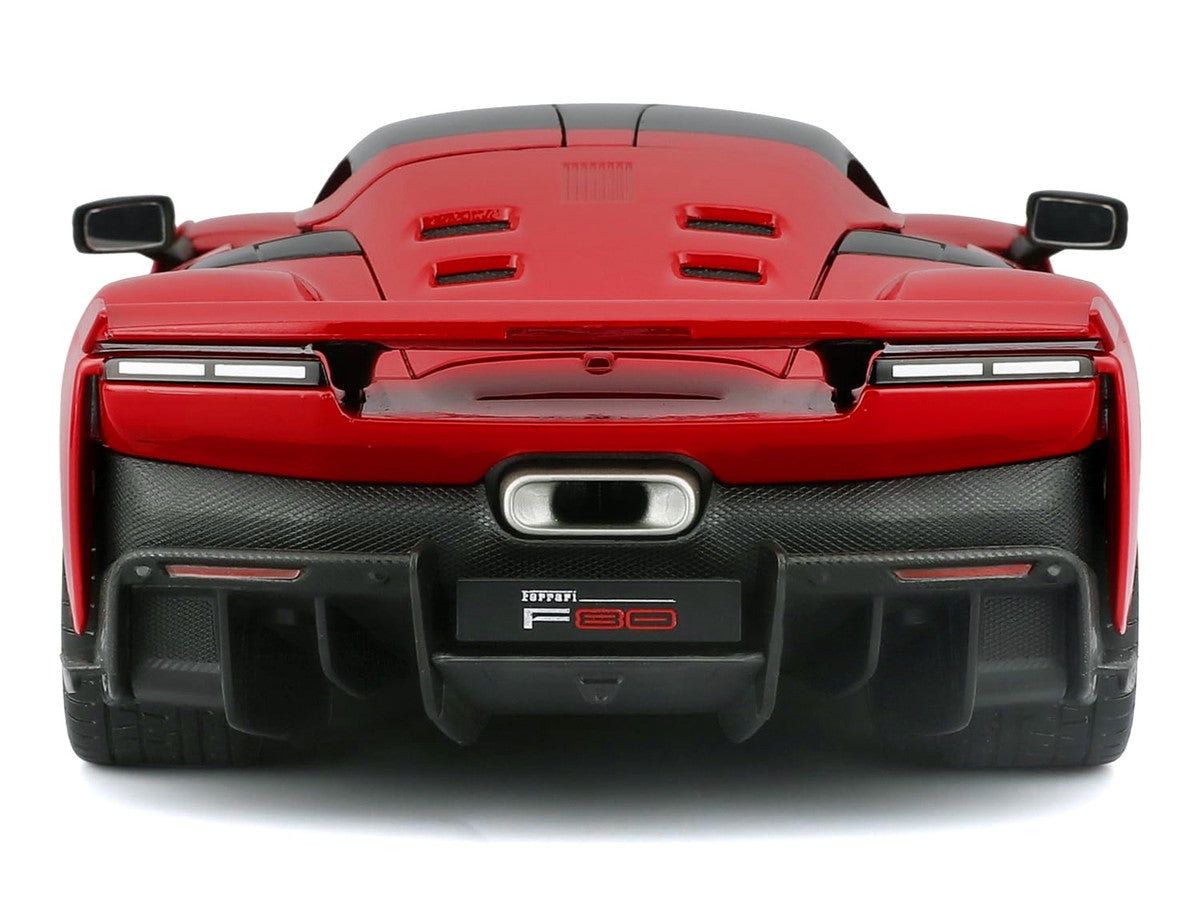 Ferrari F80 Red with Black Top "Race + Play" Series 1/24 Diecast Model Car by Bburago Bburago