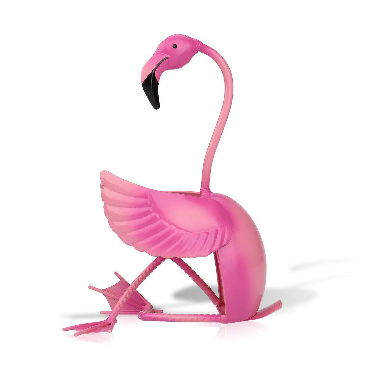 Flamingo wine rack wrought iron CJD