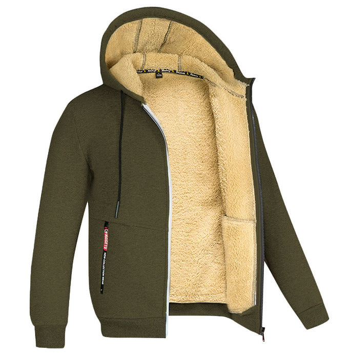 Lamb Fleece Thickened Sports Casual Thickened Hooded Jacket Best YouTube Store