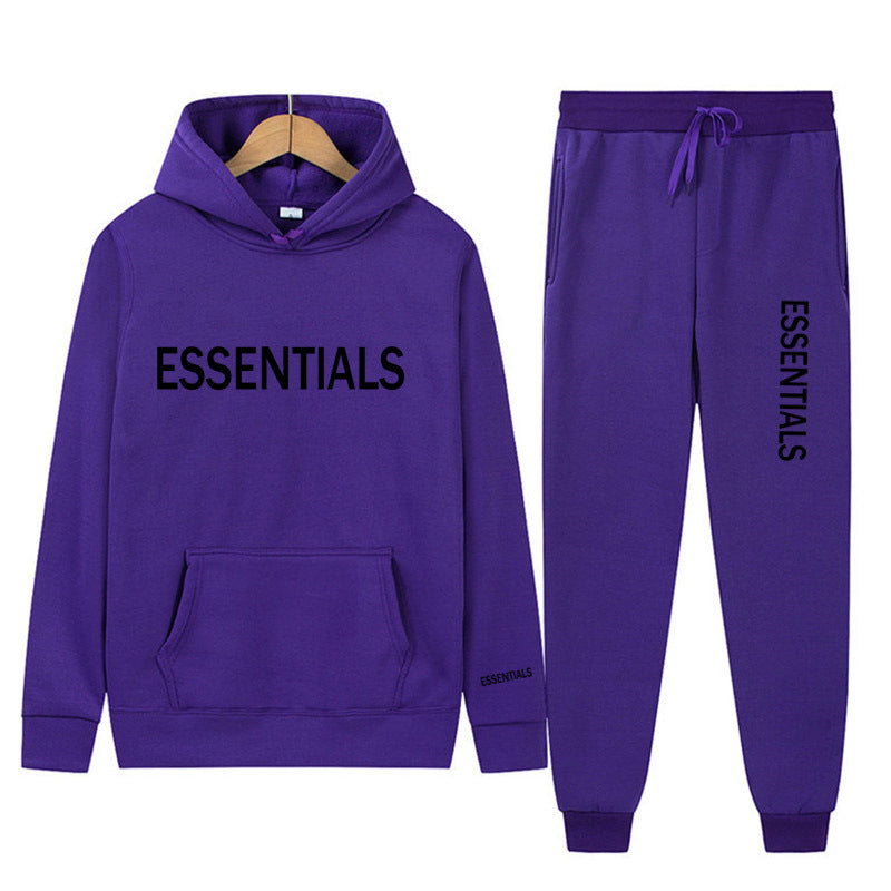 Essentials Sweatshirt Suit Men's and Women's Sweatshirt and Pant 2-Piece Set Hip-Hop Hoodie Suit by LuxuryLifeway