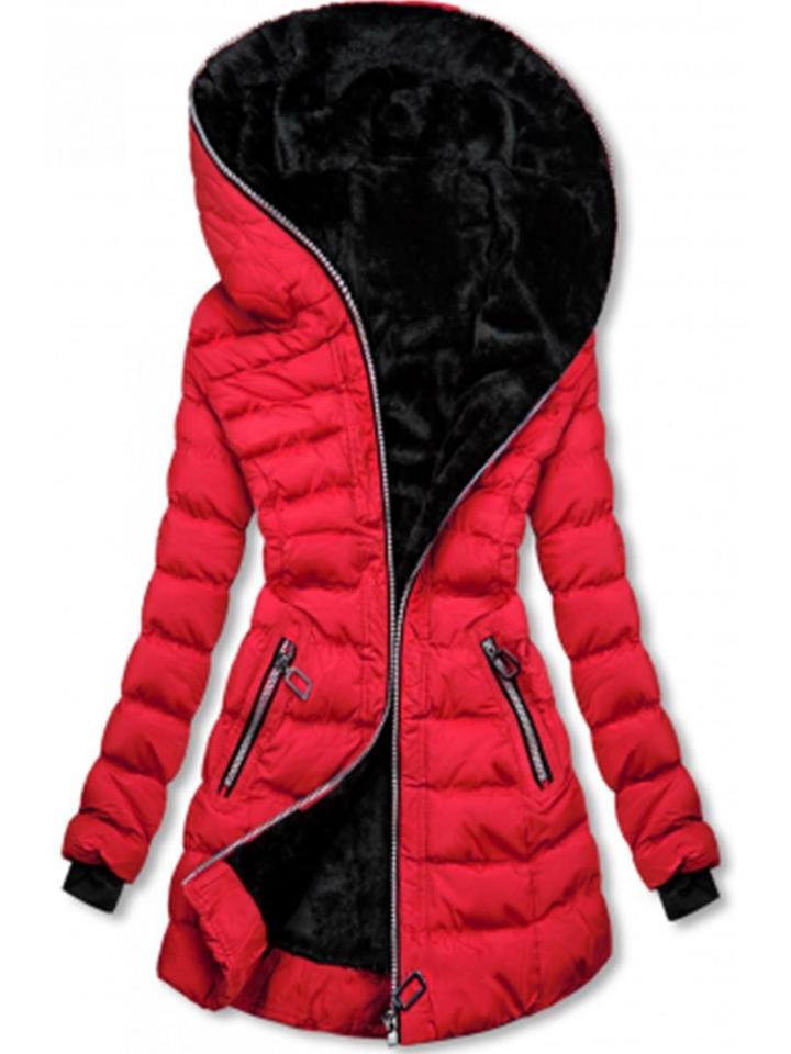 Hooded long-sleeved warm and velvet cotton jacket Accent Plus