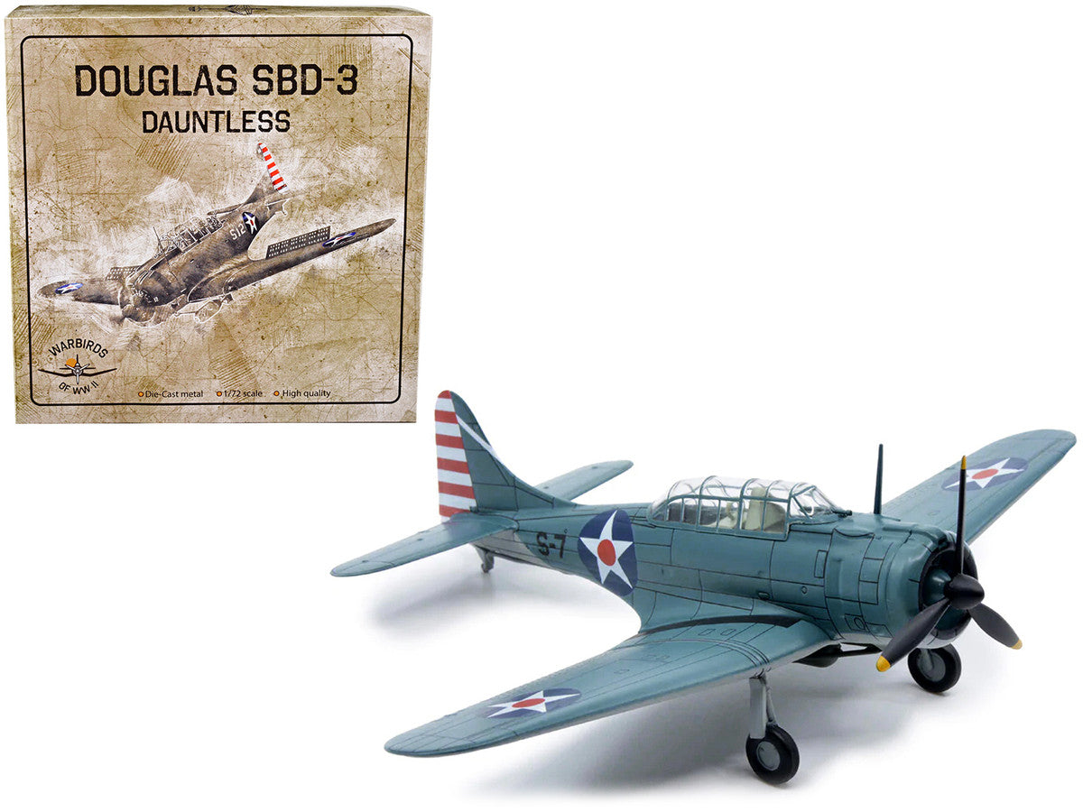 Douglass SBD-3 Dauntless Bomber Plane (United States Navy 1938) 1/72 Diecast Model by Warbirds of WWII War Birds of WWII