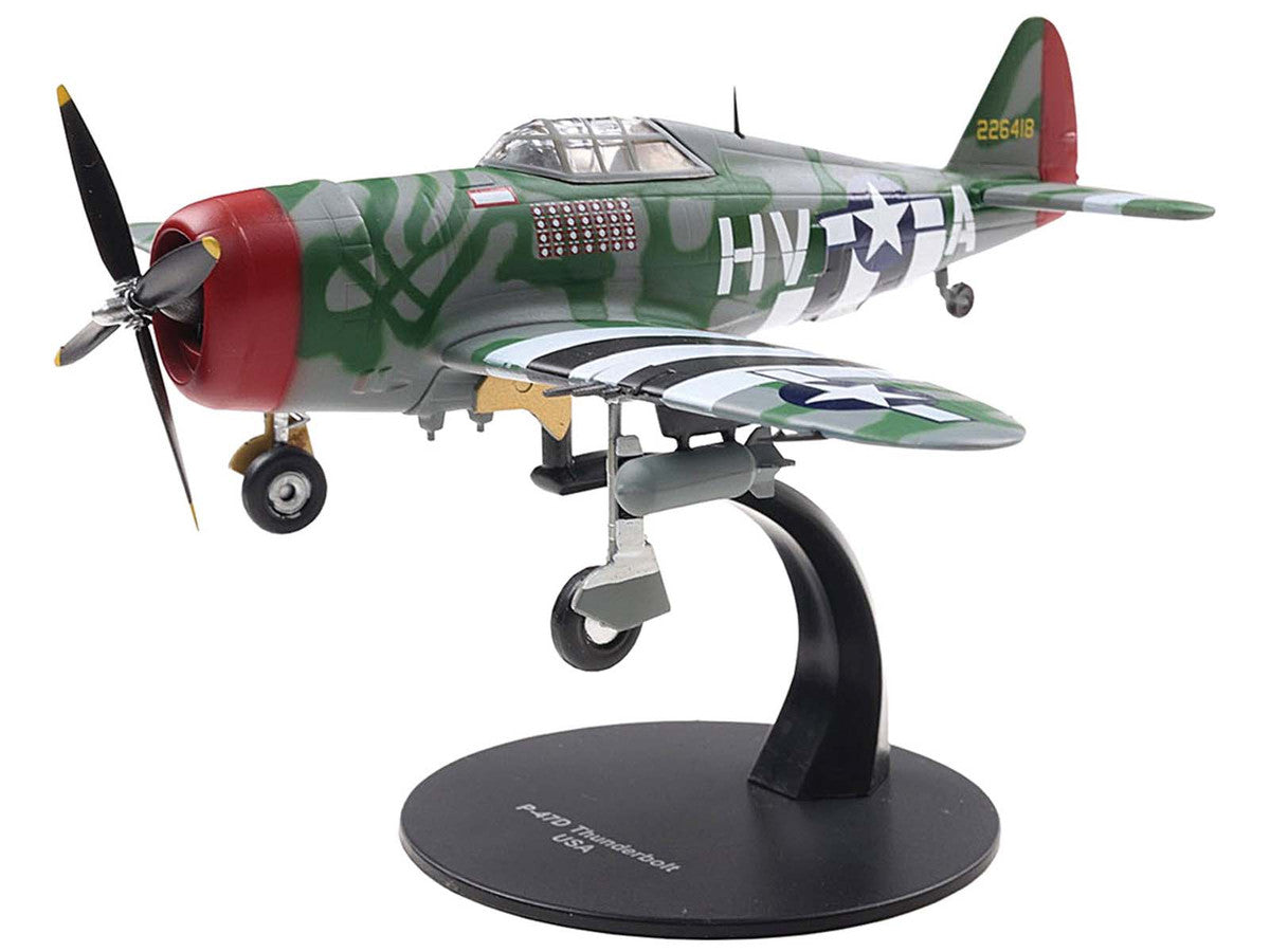 Republic P-47 Thunderbolt Fighter Aircraft "Lt. Col. Francis S. "Gabby" Gabreski" United States Army Air Forces 1/72 Diecast Model by Militaria Die Cast-2