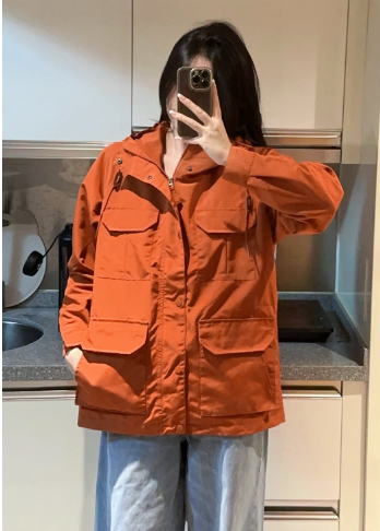 Rust Orange Lightweight Fashion Jacket by LusuryLifeWay