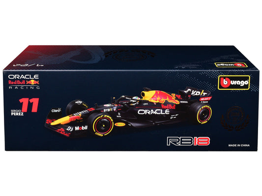 Red Bull Racing RB18 #11 Sergio Perez "Oracle" Winner Formula One F1 "Constructor's Champion" (2022) 1/24 Diecast Model Car by Bburago Bburago