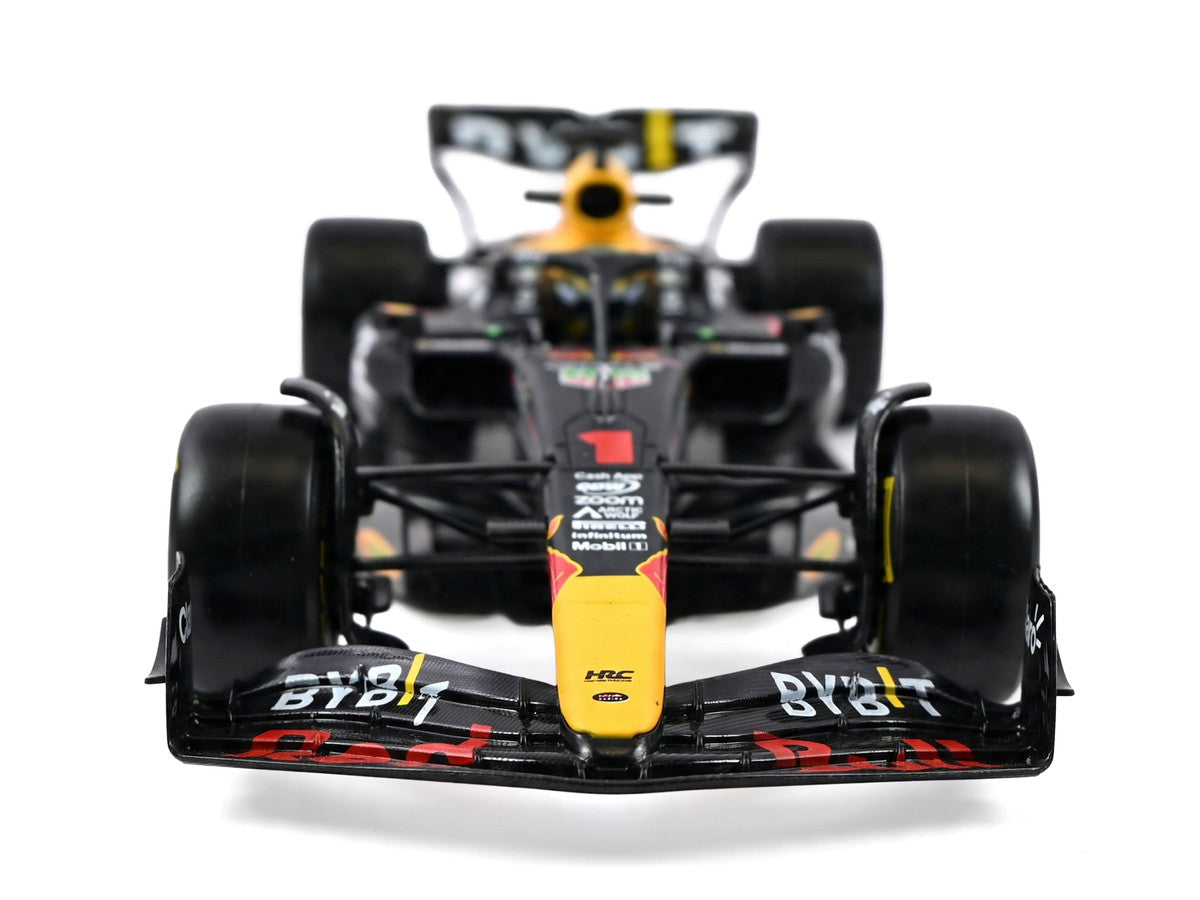 Red Bull Racing RB19 #1 Max Verstappen "Oracle" Winner Formula One F1 Championship "Drivers' Champion" (2023) with Display Case 1/24 Diecast Model Car by Bburago Bburago
