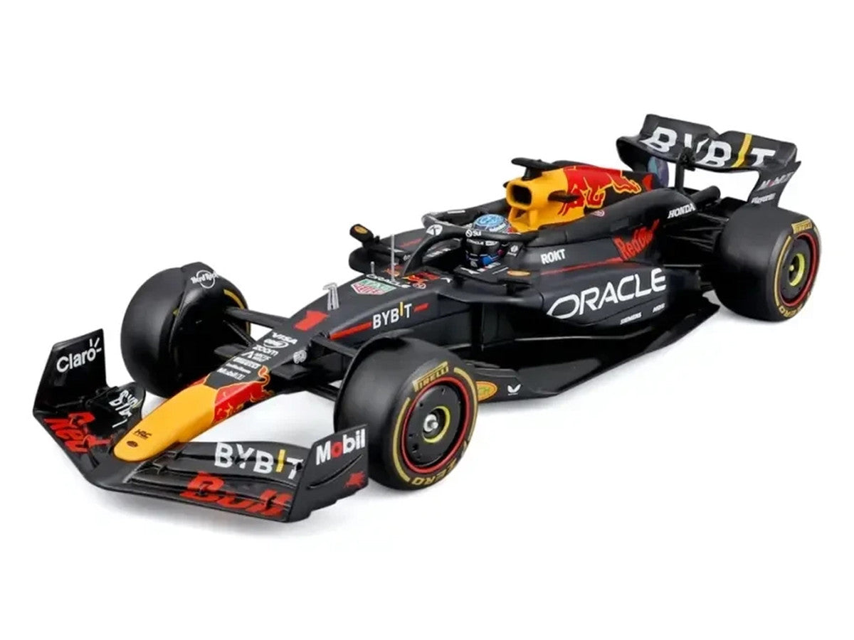 Red Bull Racing RB20 #1 Max Verstappen "Oracle" Winner Formula One F1 Championship "Drivers' Champion" (2024) with Display Case 1/24 Diecast Model Car by Bburago Bburago
