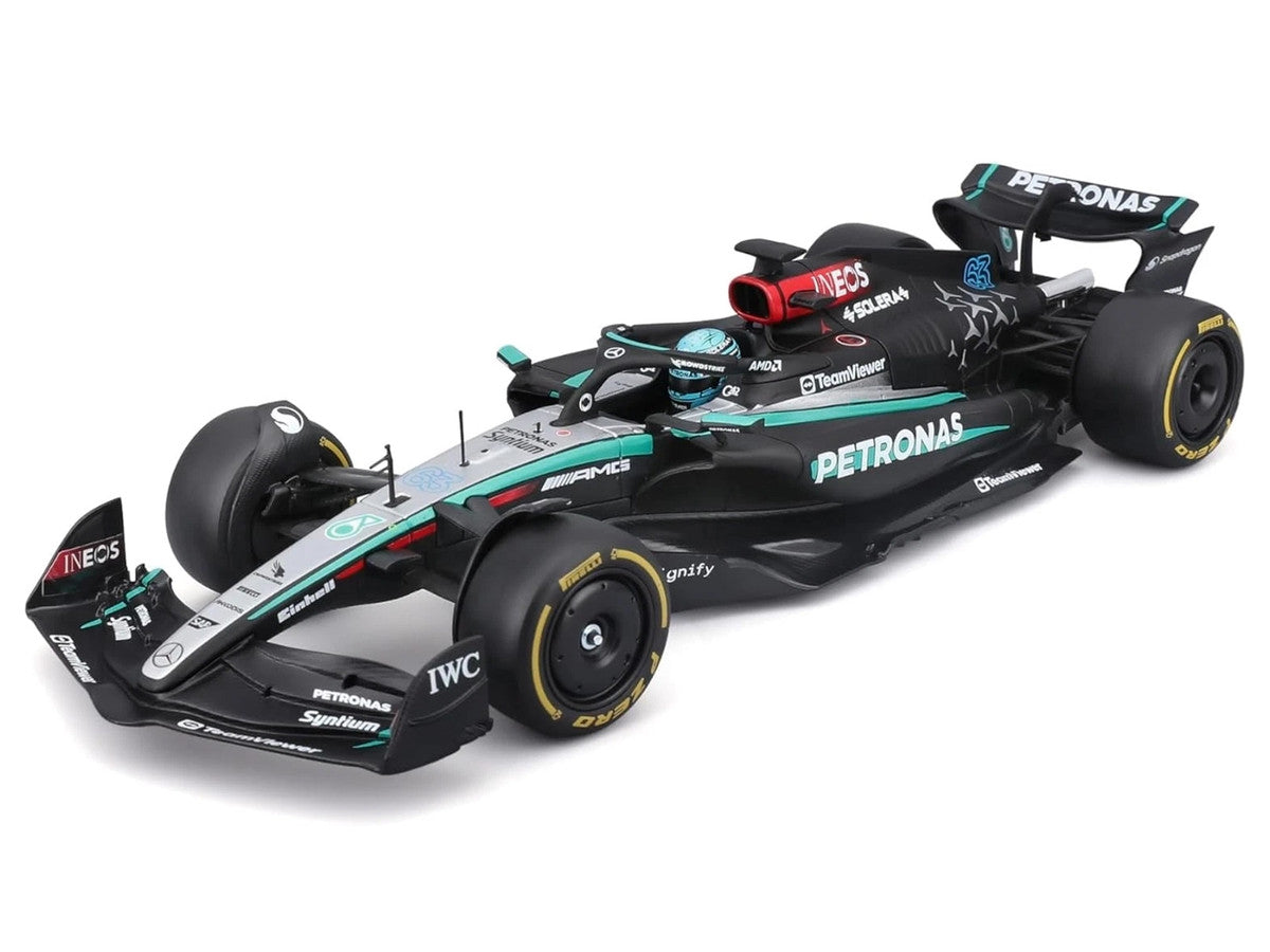 Mercedes-AMG F1 W15 E Performance #63 George Russell "Petronas" Formula One F1 "World Championship" (2024) 1/24 Diecast Model Car by Bburago Bburago
