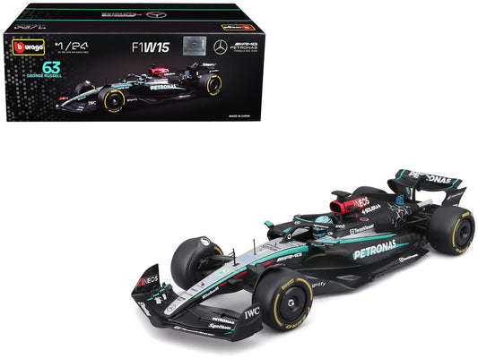 Mercedes-AMG F1 W15 E Performance #63 George Russell "Petronas" Formula One F1 "World Championship" (2024) 1/24 Diecast Model Car by Bburago Bburago