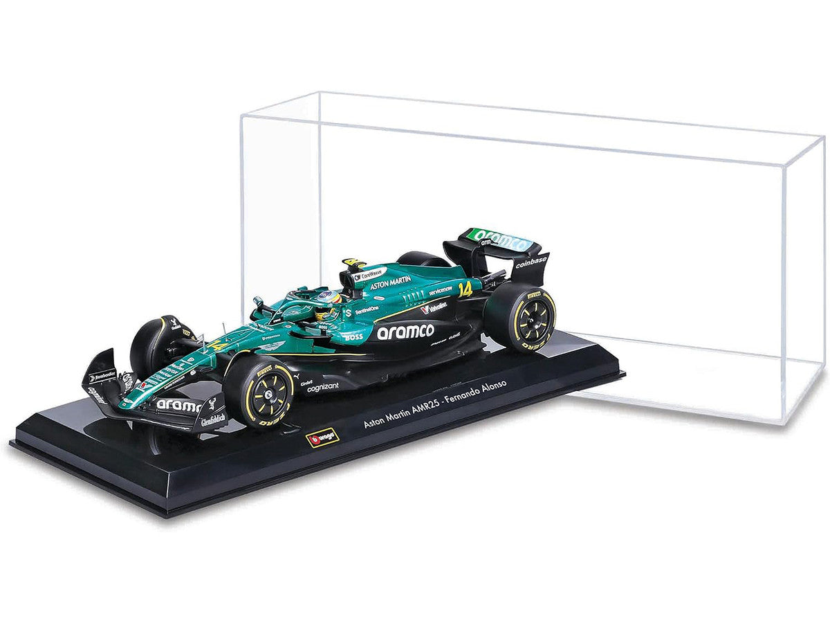 Aston Martin AMR25 #14 Fernando Alonso "Aramco" Formula One F1 "World Championship" (2025) 1/24 Diecast Model Car by Bburago Bburago