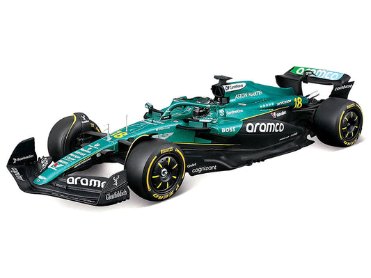 Aston Martin AMR25 #18 Lance Stroll "Aramco" Formula One F1 "World Championship" (2025) 1/24 Diecast Model Car by Bburago Bburago