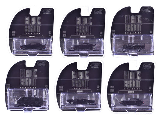 "Black Bandit" 6 piece Set Series 30 1/64 Diecast Model Cars by Greenlight