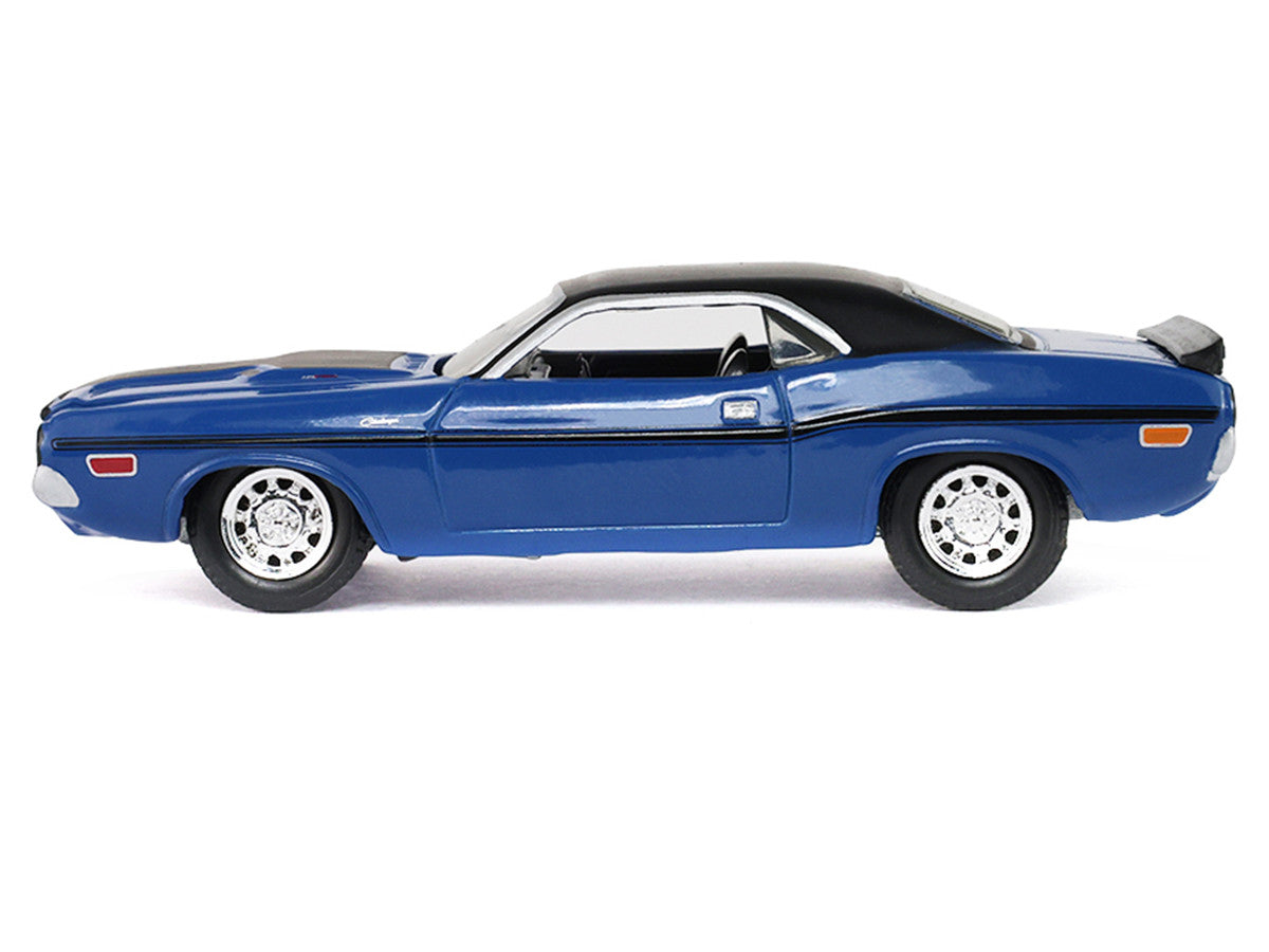 1970 Dodge Challenger Blue with Black Top "America 250 Edition" "Anniversary Collection" Series 18 1/64 Diecast Model Car by Greenlight Greenlight