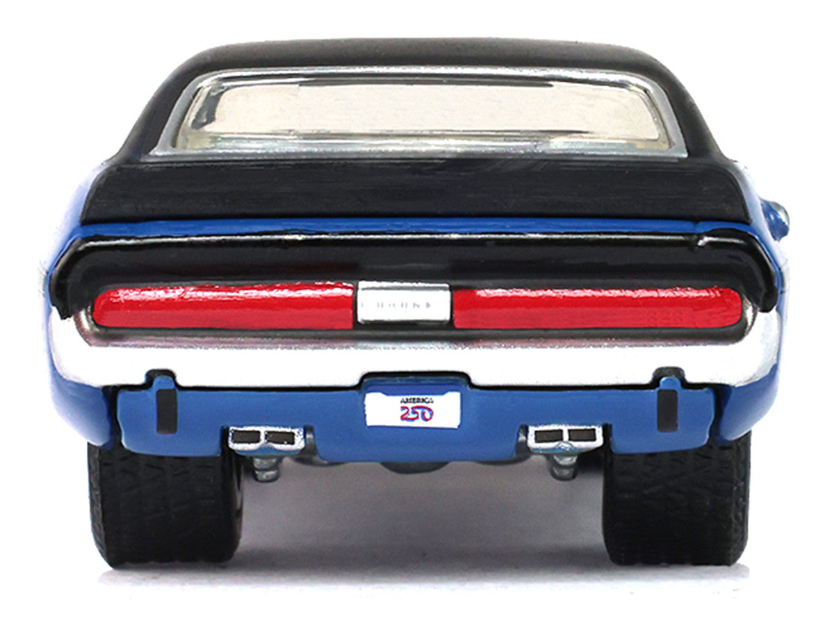 1970 Dodge Challenger Blue with Black Top "America 250 Edition" "Anniversary Collection" Series 18 1/64 Diecast Model Car by Greenlight Greenlight
