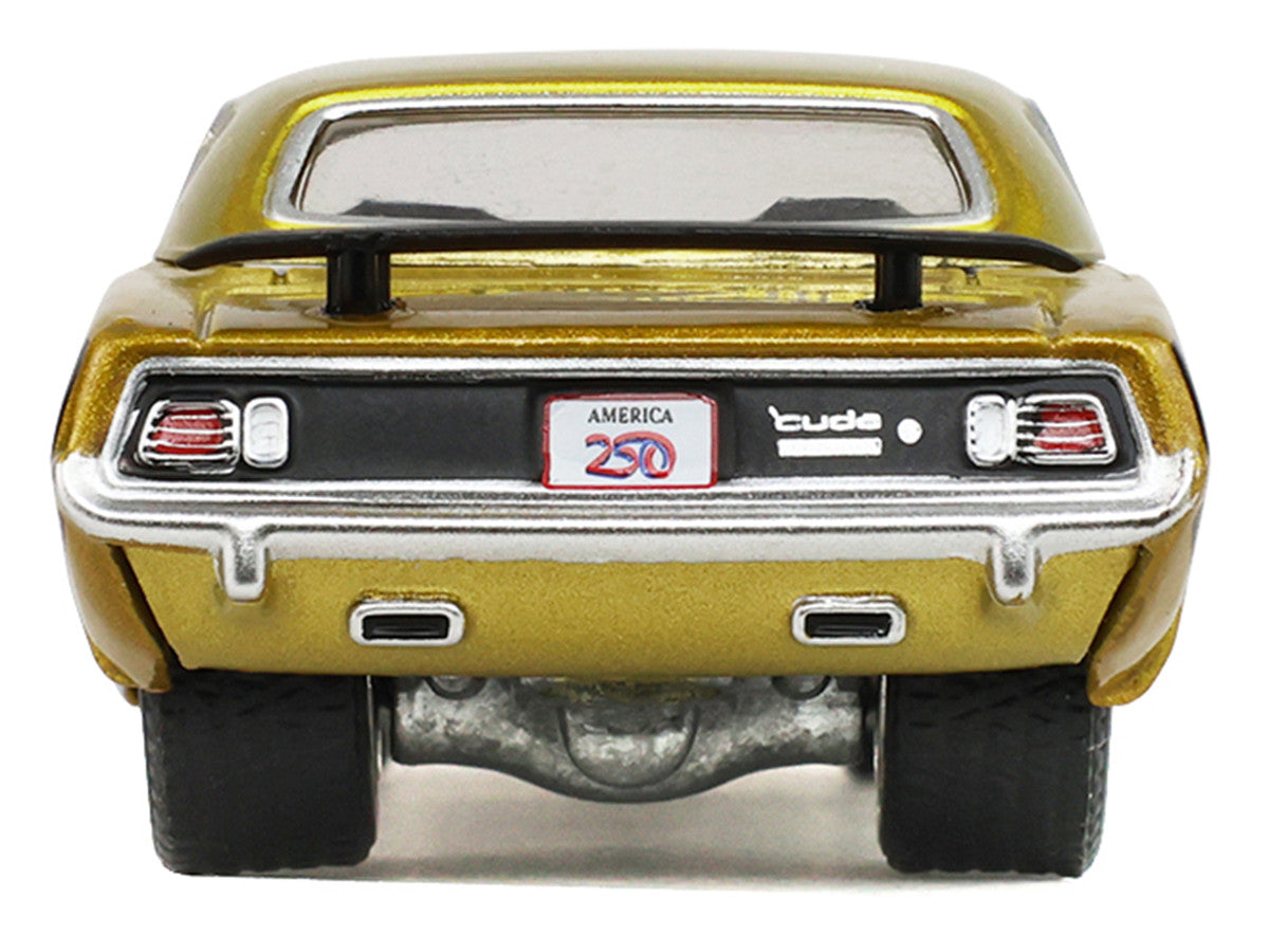 1971 Plymouth Hemi ‘Cuda Gold Metallic with Black Accents "America 250 Edition" "Anniversary Collection" Series 18 1/64 Diecast Model Car by Greenlight Greenlight