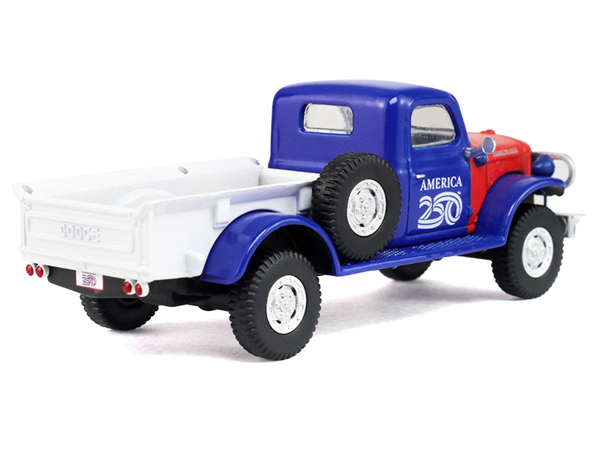 1946 Dodge Power Wagon Pickup Truck Red White and Blue "America 250 Edition" "Anniversary Collection" Series 18 1/64 Diecast Model Car by Greenlight Greenlight
