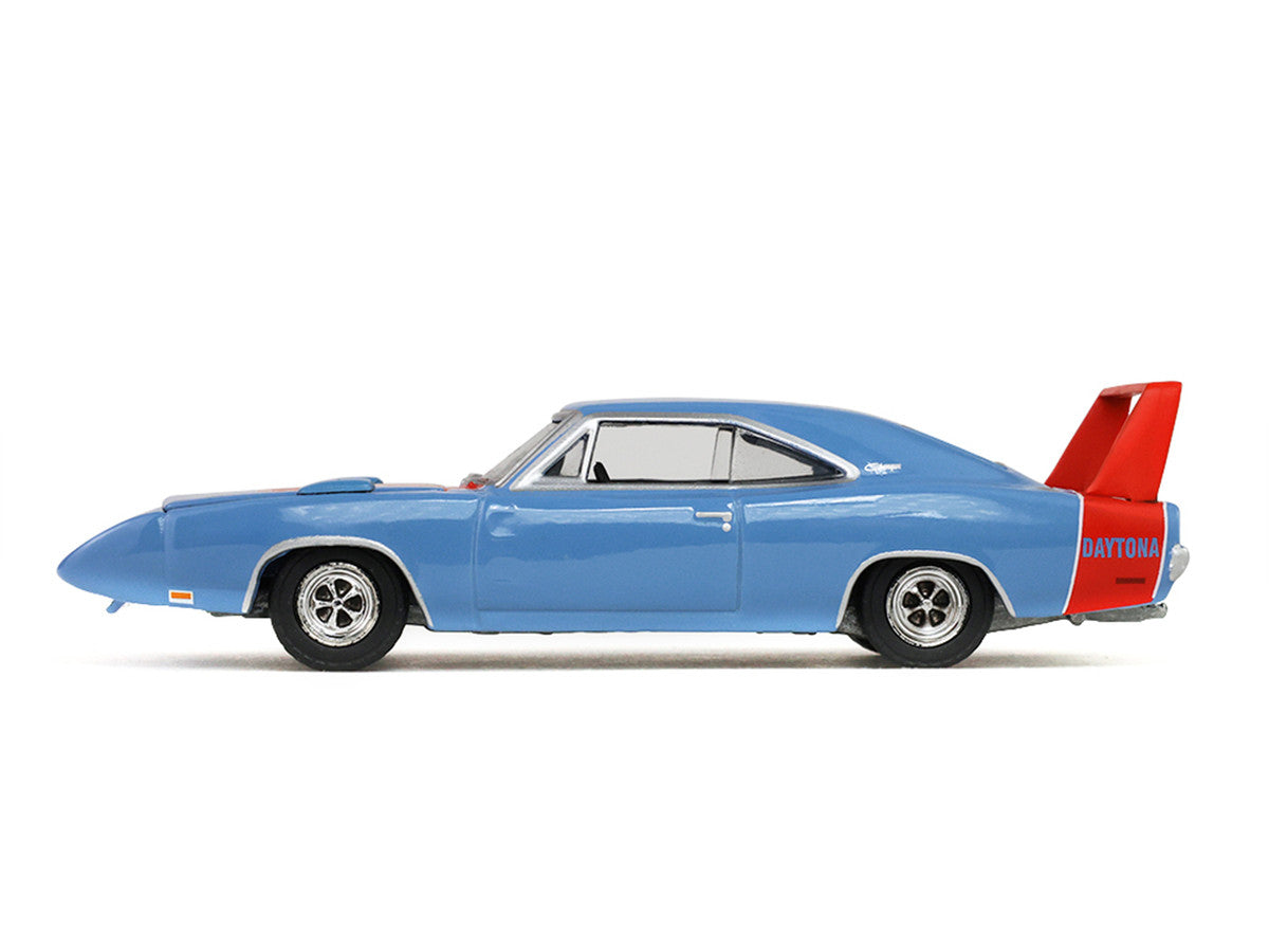 1969 Dodge Charger Daytona Blue with Red Stripes "America 250 Edition" "Anniversary Collection" Series 18 1/64 Diecast Model Car by Greenlight Greenlight