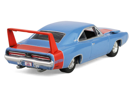 1969 Dodge Charger Daytona Blue with Red Stripes "America 250 Edition" "Anniversary Collection" Series 18 1/64 Diecast Model Car by Greenlight Greenlight