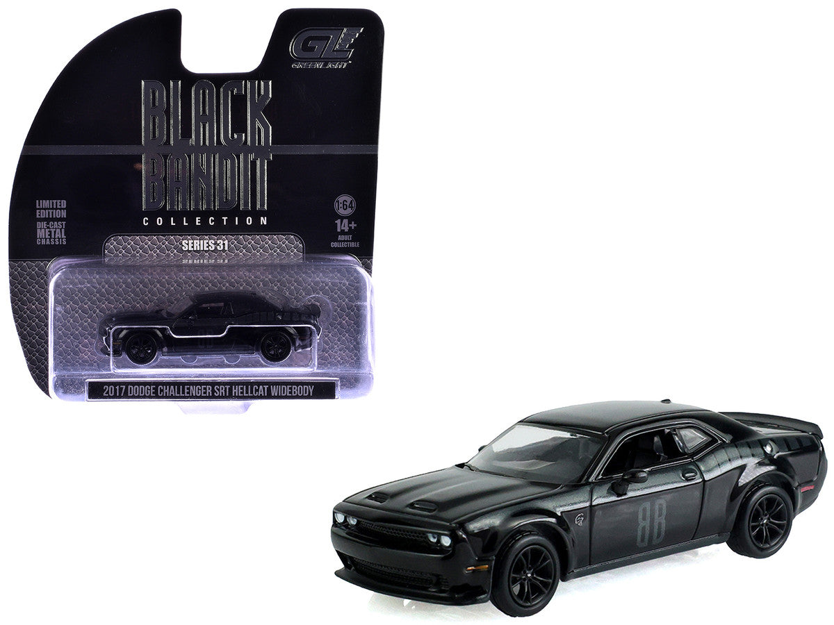 2017 Dodge Challenger SRT Hellcat Widebody Black "Black Bandit" Series 31 1/64 Diecast Model Car by Greenlight Greenlight