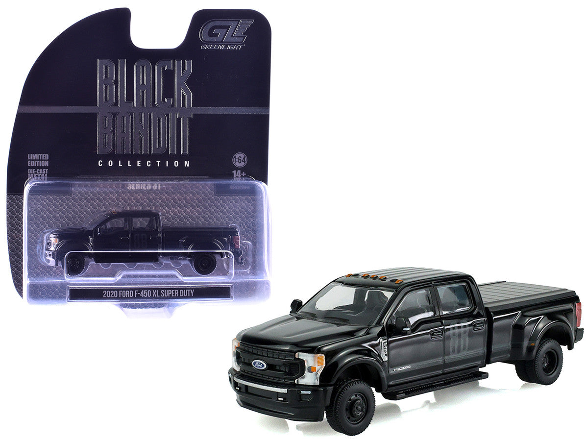 2020 Ford F-450 XL Super Duty Pickup Truck Black "Black Bandit" Series 31 1/64 Diecast Model Car by Greenlight Greenlight