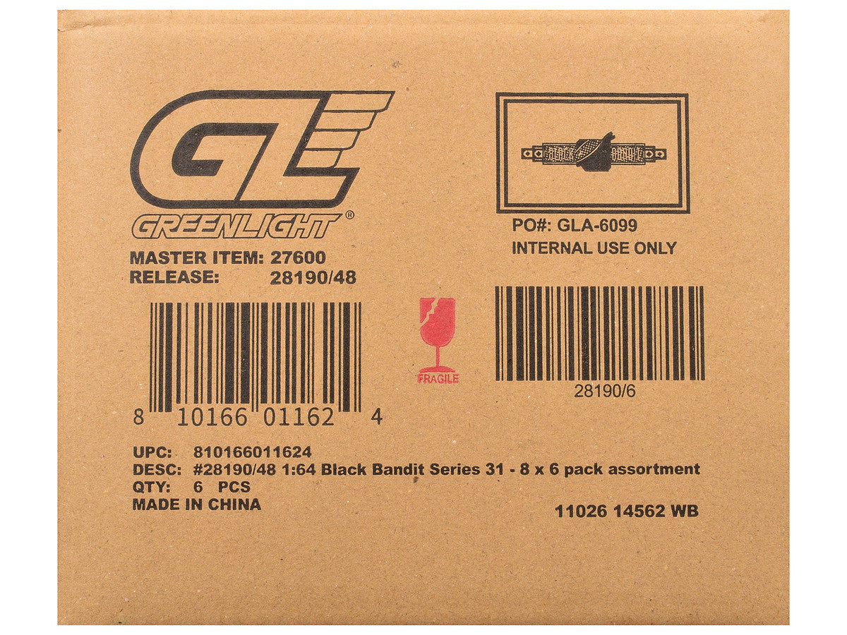 "Black Bandit" Series 31 6 piece Set 1/64 Diecast Model Cars by Greenlight Greenlight