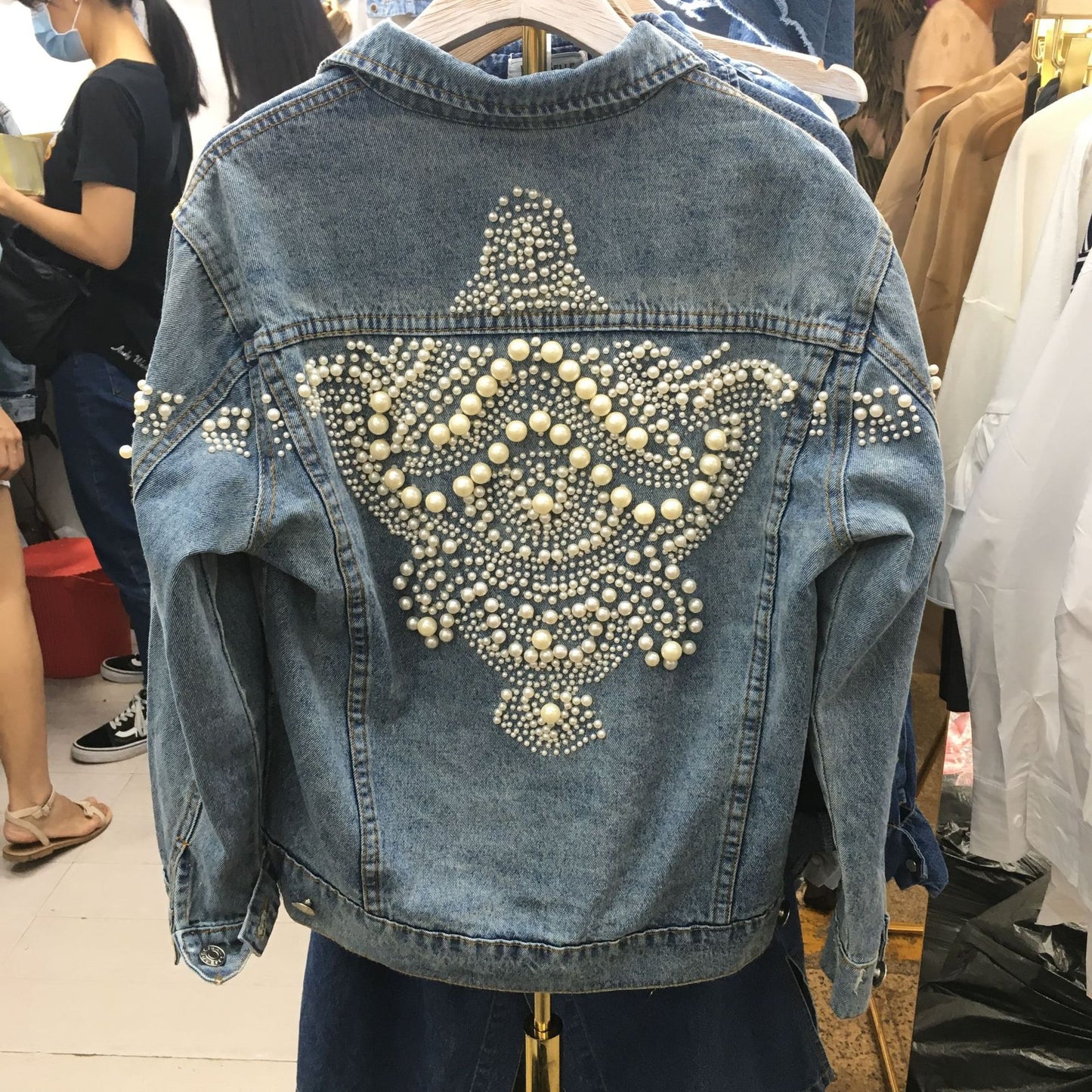 Beaded denim jacket