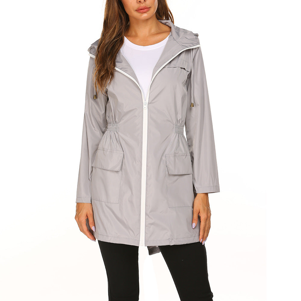 Waterproof Light Raincoat Hooded Windbreaker Mountaineering Jacket Women's Jacket LadyShow.Store