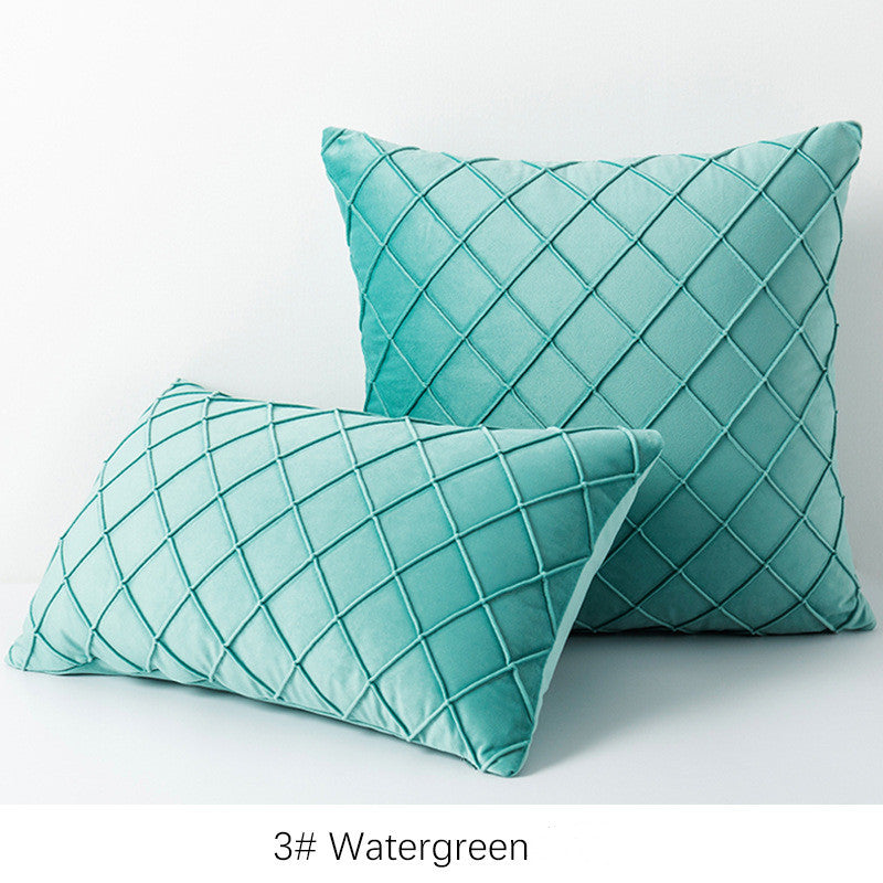 Diamond plaid velvet pillowcase Best YouTube Store