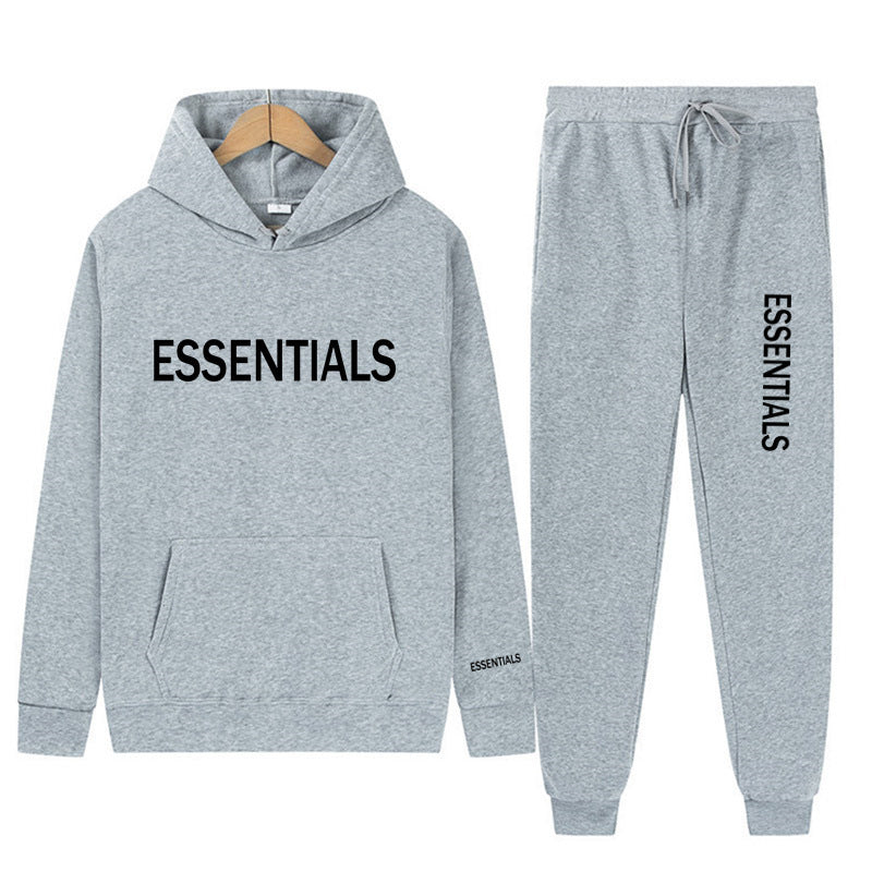 Essentials Sweatshirt Suit Men's and Women's Sweatshirt and Pant 2-Piece Set Hip-Hop Hoodie Suit by LuxuryLifeway