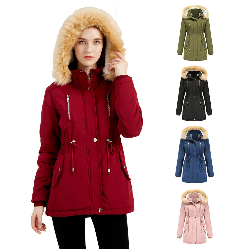 WInter Coat Detachable Hooded Feece Jacket Women Accent Plus