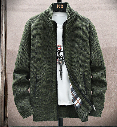 Men's Thickened Padded Jumper Cardigan Jacket (1PC) Pi-Mart