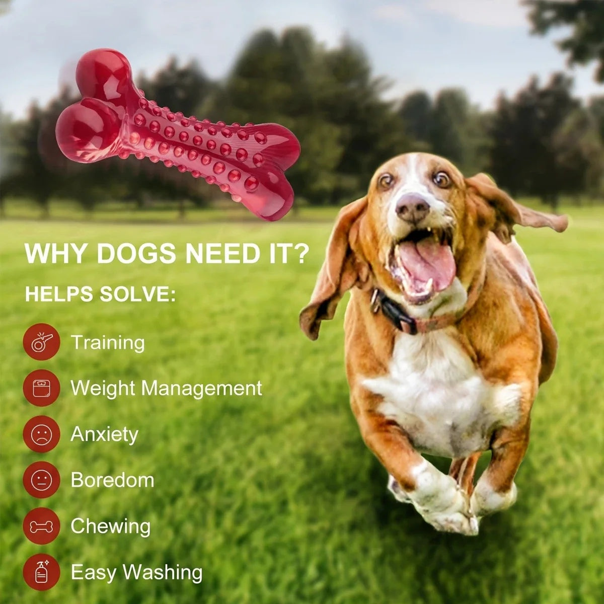 Natural Rubber Chew Toy Suitable For Aggressive Dogs - Durable And Long-Lasting Suitable For Dogs Chewing Heavy Objects LadyShow.Store