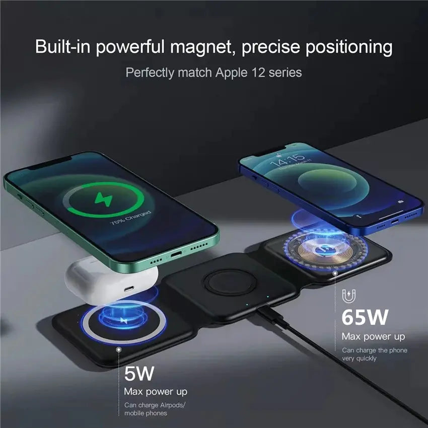 3 in 1 Magnetic Wireless Charger Pad Pi-Mart