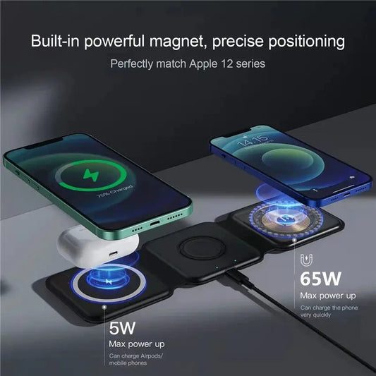 3 in 1 Magnetic Wireless Charger Pad Pi-Mart