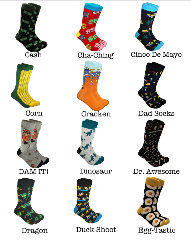 cRAZY sockS for MeN Threaded Pear