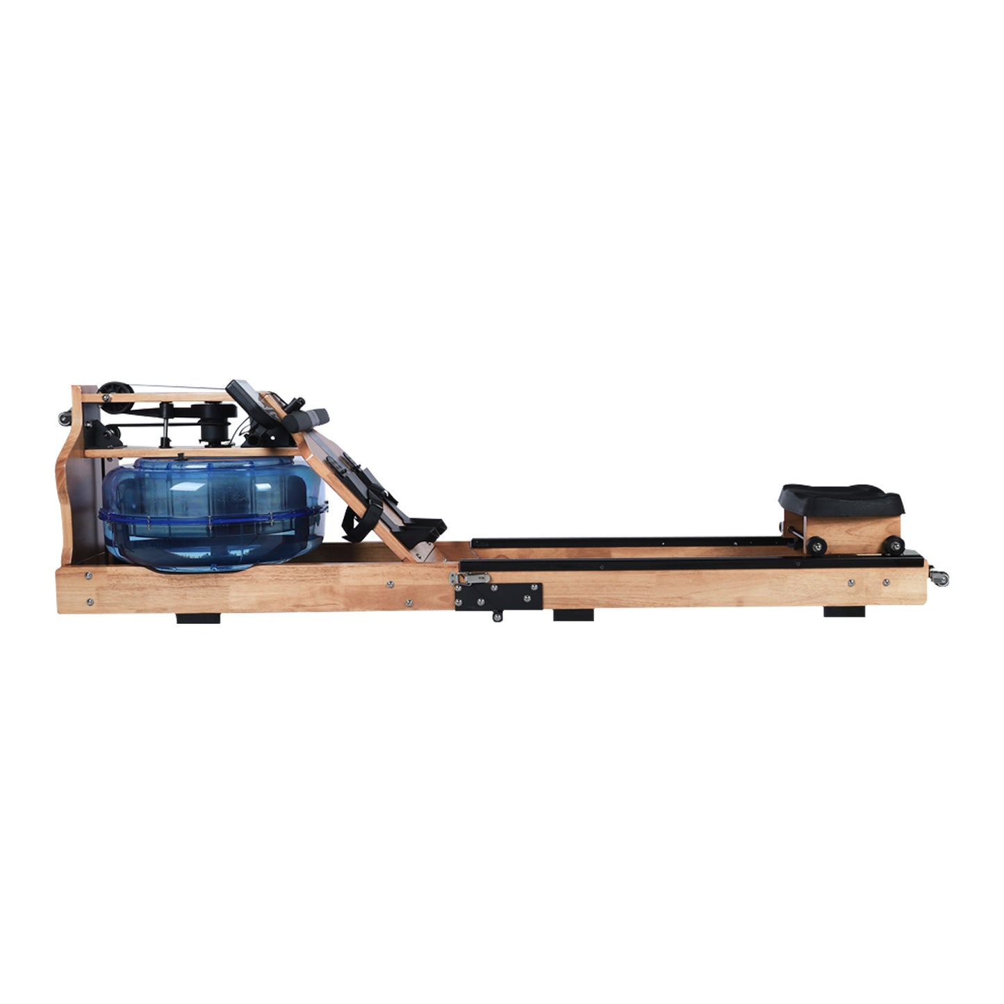 Water Rowing Machine With LED Display Wooden Rowing Machine With Foldable Design