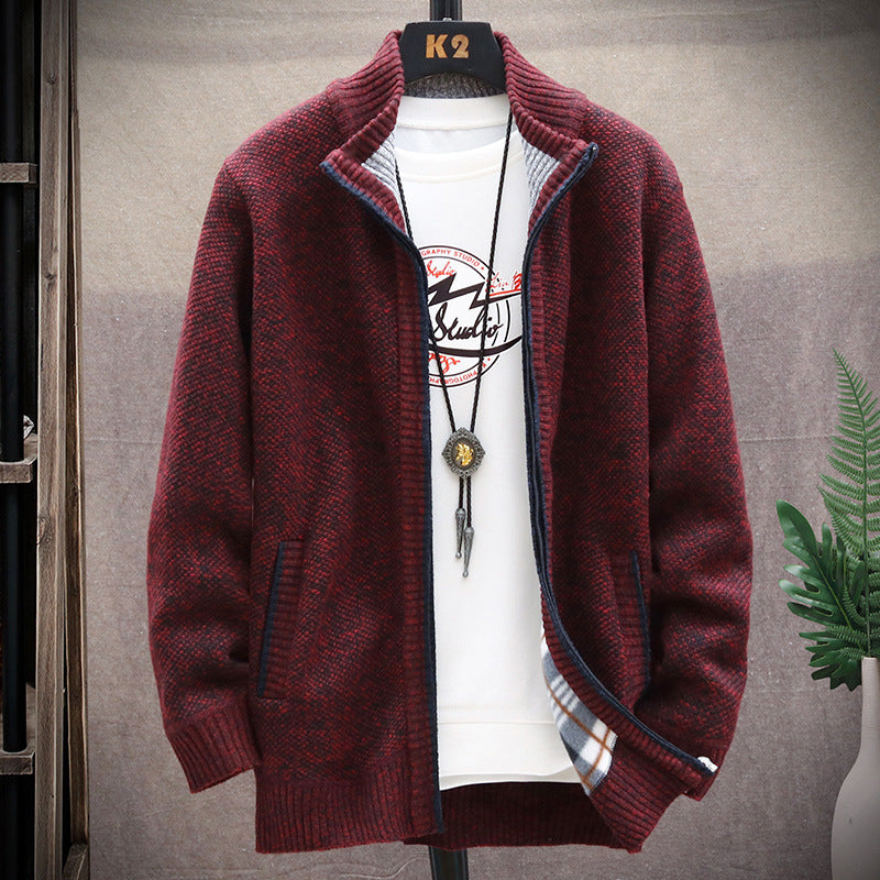 Men's Thickened Padded Jumper Cardigan Jacket (1PC) Pi-Mart