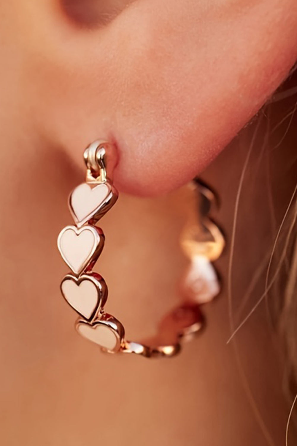 Heart Shape Small Hook Earrings-0