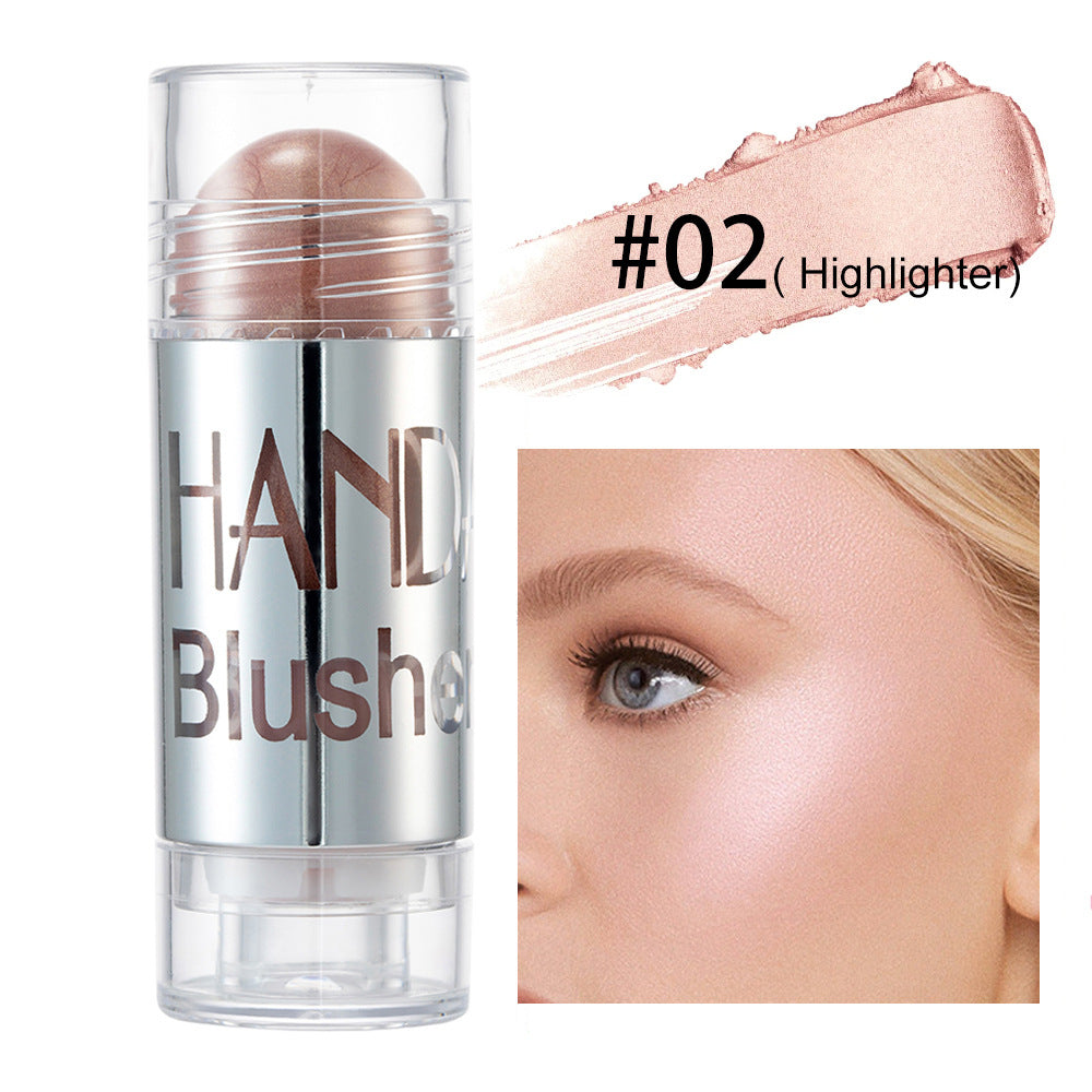 Cheek Blusher Shimmer Blush Stick Face Makeup Highlighter Bronzer Contour Cream Long-lasting Facial Make Up Cosmetics CJD