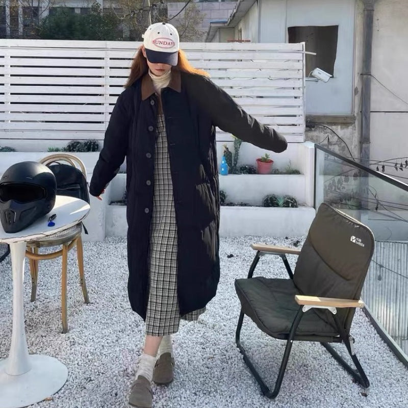 Winter New Cotton Jacket, Casual And Loose Fit, Knee Length Short Down Jacket LadyShow.Store