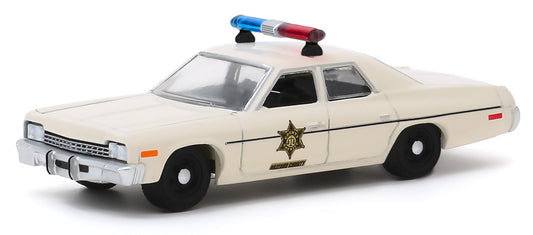 1975 Dodge Monaco Cream "Hazzard County Sheriff" "Hobby Exclusive" 1/64 Diecast Model Car by Greenlight-1