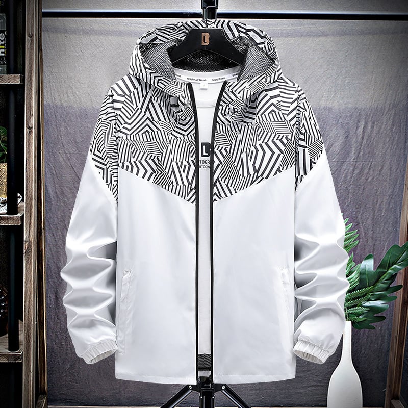Men's Hooded Running Windbreaker Jacket Pi-Mart